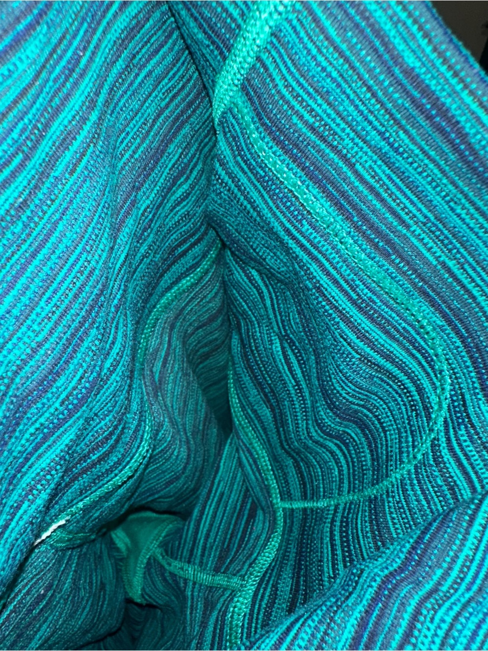 lululemon athletica Teal Striped Leggings Sz 6 - Picture 7 of 7